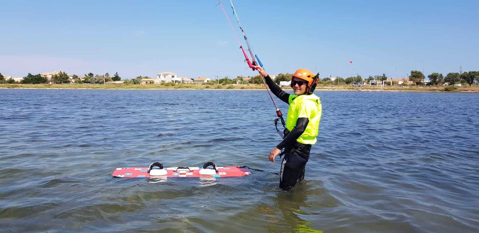 cours kitesurf en eau peu profonde