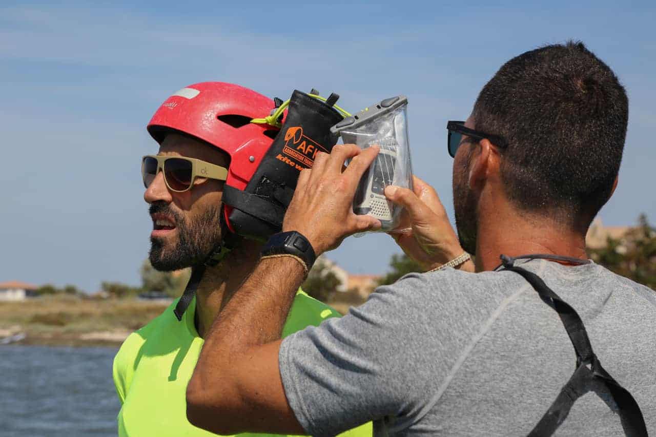 casque avec radio pour cours kitesurf