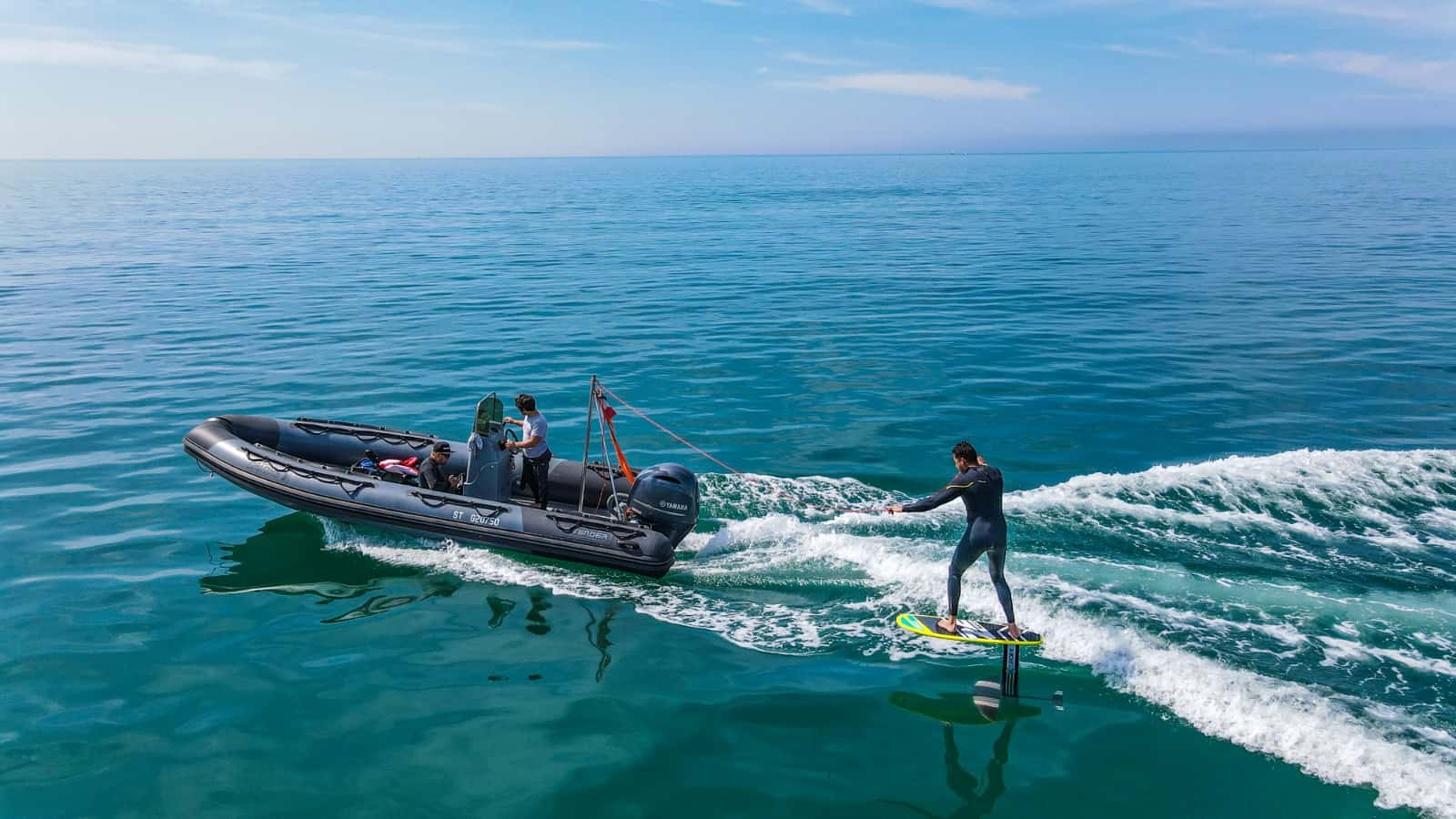 Session de Wake Foil en mer