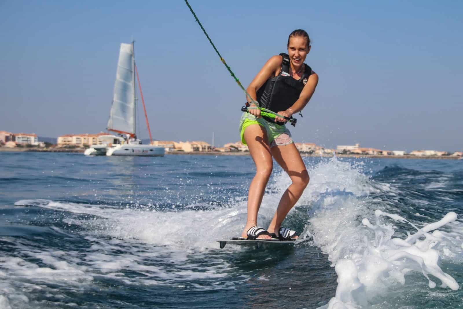 Session de wake kite avec le Tiki Center