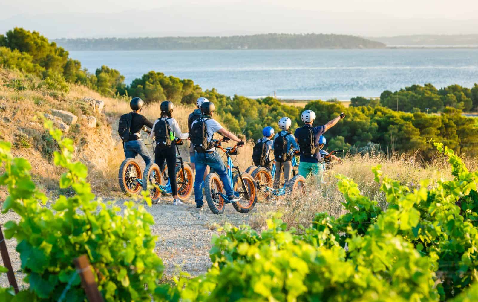 Les balades Trottup vous emmènent à travers les vignes et les sentiers littoraux.