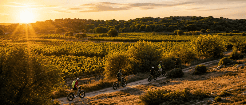 E-Trott Tout Terrain au coucher du Soleil